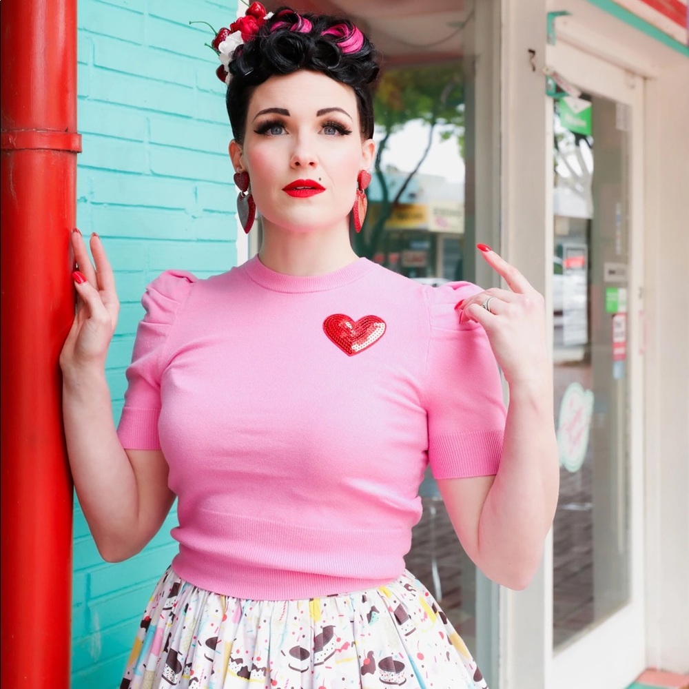 Sarsparilly Dorothy Knit Top in Bubblegum Pink
